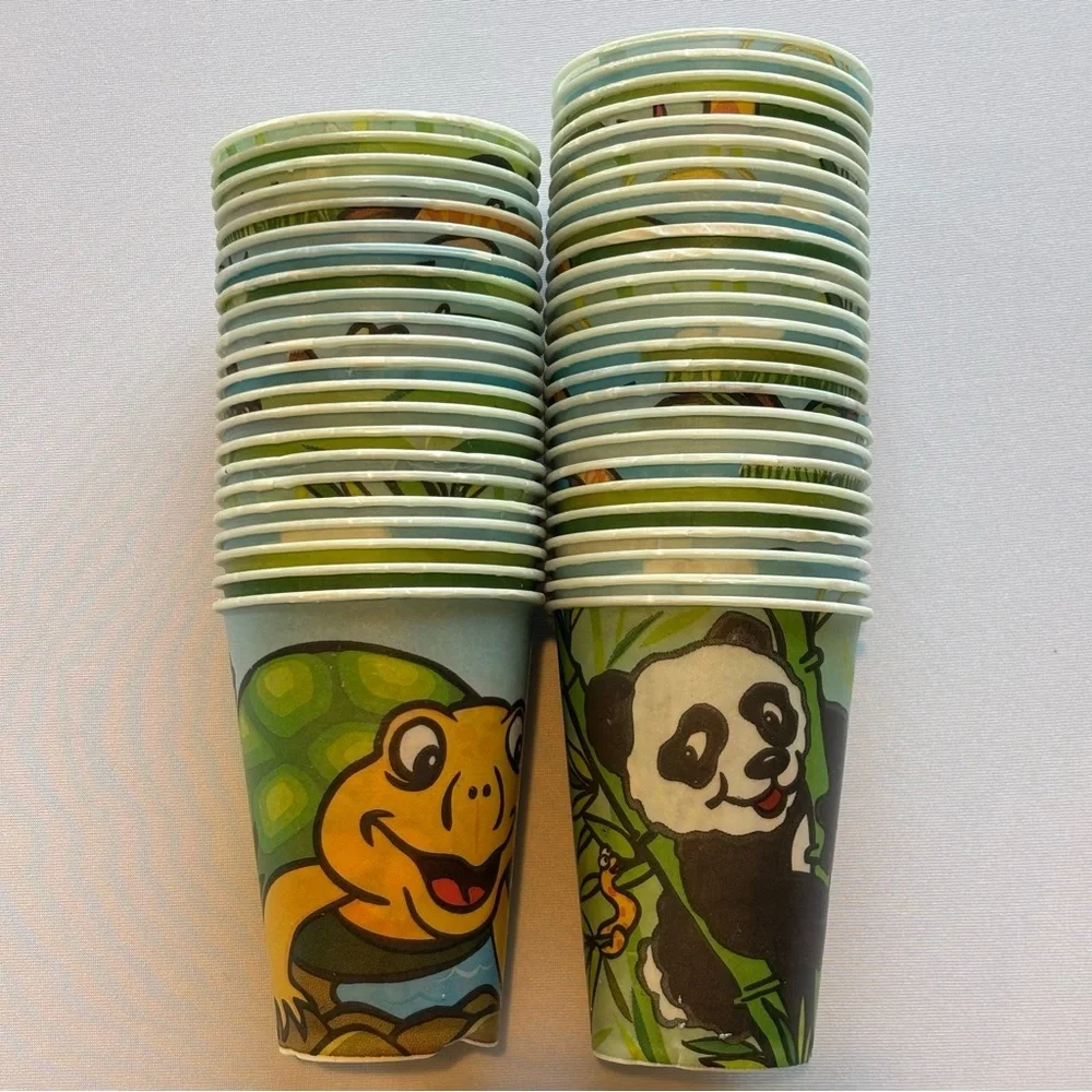 VINTAGE Dixie Krazy Kritters Disposable Cups‎ Open Bag 7oz Cups